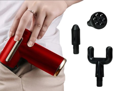 Pistolet do masażu masażer do pleców ciała mocny massage gun pro końcówki Pistolet do masażu masażer do pleców ciała mocny massage gun pro końcówki