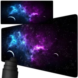 Podkładka pod mysz gamingowa na biurko xxl kosmos gwiazdy 90x40 gruba