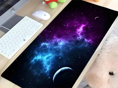Podkładka pod mysz gamingowa na biurko xxl kosmos gwiazdy 90x40 gruba Podkładka pod mysz gamingowa na biurko xxl kosmos gwiazdy 90x40 gruba