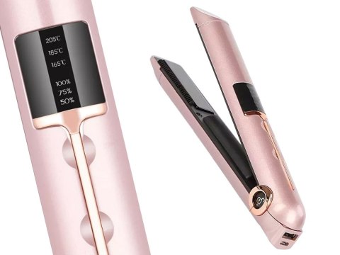 Prostownica do włosów ceramiczna lcd 2w1 regulacja temperatury power bank Prostownica do włosów ceramiczna lcd 2w1 regulacja temperatury power bank