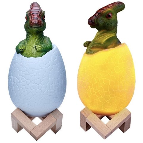 Lampka nocna dinozaur dino jajko rgb led jajo świecące dla dzieci Lampka nocna dinozaur dino jajko rgb led jajo świecące dla dzieci