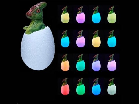 Lampka nocna dinozaur dino jajko rgb led jajo świecące dla dzieci Lampka nocna dinozaur dino jajko rgb led jajo świecące dla dzieci