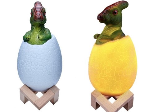 Lampka nocna dinozaur dino jajko rgb led jajo świecące dla dzieci Lampka nocna dinozaur dino jajko rgb led jajo świecące dla dzieci