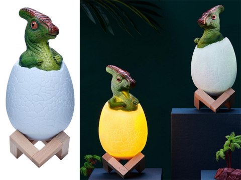 Lampka nocna dinozaur dino jajko rgb led jajo świecące dla dzieci Lampka nocna dinozaur dino jajko rgb led jajo świecące dla dzieci
