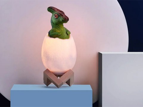 Lampka nocna dinozaur dino jajko rgb led jajo świecące dla dzieci Lampka nocna dinozaur dino jajko rgb led jajo świecące dla dzieci