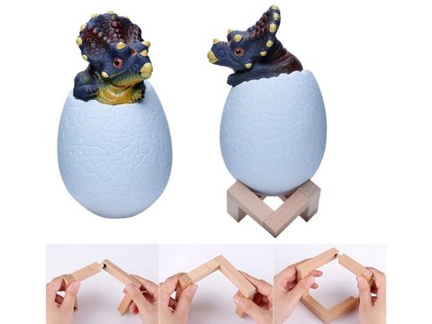 Lampka nocna dinozaur triceratops jajko rgb led jajo świecące dla dzieci Lampka nocna dinozaur triceratops jajko rgb led jajo świecące dla dzieci