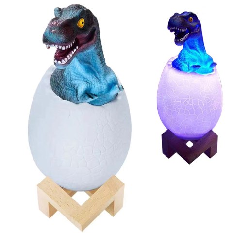Lampka nocna dinozaur tyranosaur jajko rgb led jajo świecące dla dzieci Lampka nocna dinozaur tyranosaur jajko rgb led jajo świecące dla dzieci