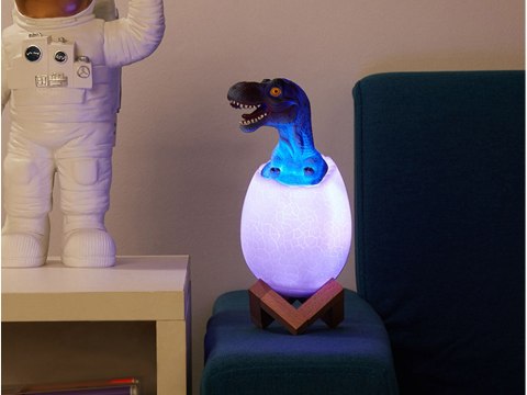 Lampka nocna dinozaur tyranosaur jajko rgb led jajo świecące dla dzieci Lampka nocna dinozaur tyranosaur jajko rgb led jajo świecące dla dzieci