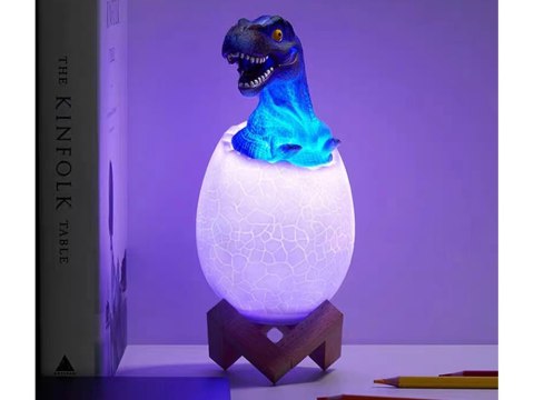 Lampka nocna dinozaur tyranosaur jajko rgb led jajo świecące dla dzieci Lampka nocna dinozaur tyranosaur jajko rgb led jajo świecące dla dzieci