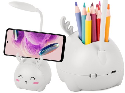 Lampka nocna dla dzieci led usb organizer stojak telefon do czytania nauki Lampka nocna dla dzieci led usb organizer stojak telefon do czytania nauki