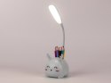 Lampka nocna dla dzieci led usb organizer stojak telefon do czytania nauki