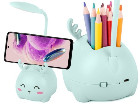 Lampka nocna dla dzieci led usb organizer stojak telefon do czytania nauki Lampka nocna dla dzieci led usb organizer stojak telefon do czytania nauki