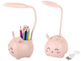 Lampka nocna dla dzieci led usb organizer stojak telefon do czytania nauki