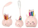 Lampka nocna dla dzieci led usb organizer stojak telefon do czytania nauki