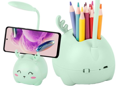 Lampka nocna dla dzieci led usb organizer stojak telefon do czytania nauki Lampka nocna dla dzieci led usb organizer stojak telefon do czytania nauki