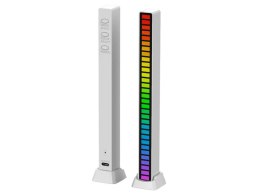 Ledy usb reakcja na dźwięk multikolor neon listwa rgb led mruga akumulator