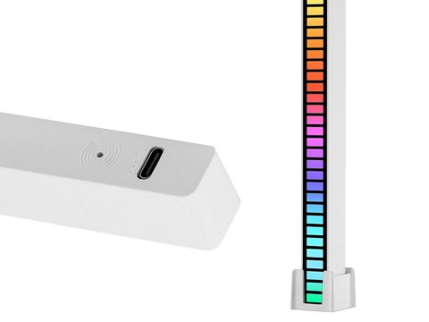 Ledy usb reakcja na dźwięk multikolor neon listwa rgb led mruga akumulator Ledy usb reakcja na dźwięk multikolor neon listwa rgb led mruga akumulator