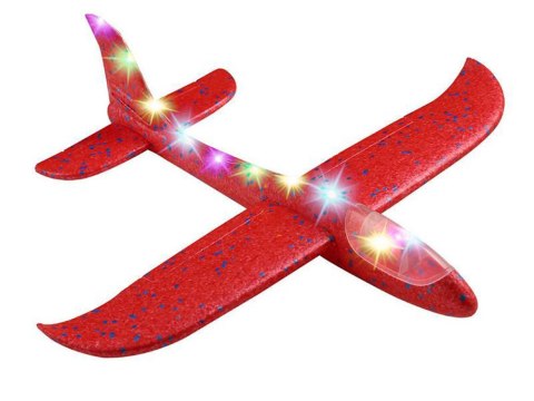 Samolot styropianowy styropianu 47cm świecący led szybowiec rzutka duży Samolot styropianowy styropianu 47cm świecący led szybowiec rzutka duży