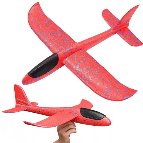 Samolot styropianowy szybowiec rzutka duży z styropianu 47cm czerwony Samolot styropianowy szybowiec rzutka duży z styropianu 47cm czerwony