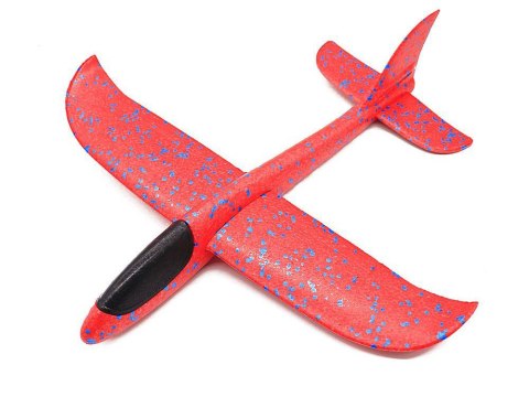 Samolot styropianowy szybowiec rzutka duży z styropianu 47cm czerwony Samolot styropianowy szybowiec rzutka duży z styropianu 47cm czerwony