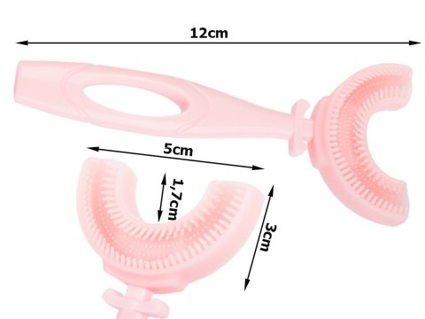 Szczoteczka do zębów manualna silikonowa dla dzieci litera u 360 Szczoteczka do zębów manualna silikonowa dla dzieci litera u 360