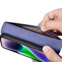 2W1 ETUI SKÓRZANY POKROWIEC Z KLAPKĄ IPHONE 14 ANTI-RFID WALLET CASE JASNOFIOLETOWY