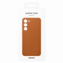 ETUI POKROWIEC Z NATURALNEJ SKÓRY SAMSUNG GALAXY S23+ LEATHER COVER CAMEL