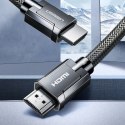 KABEL PRZEWÓD HDMI 2.1 8K 60HZ 48GB/S 3M ELASTYCZNY W OPLOCIE SZARY