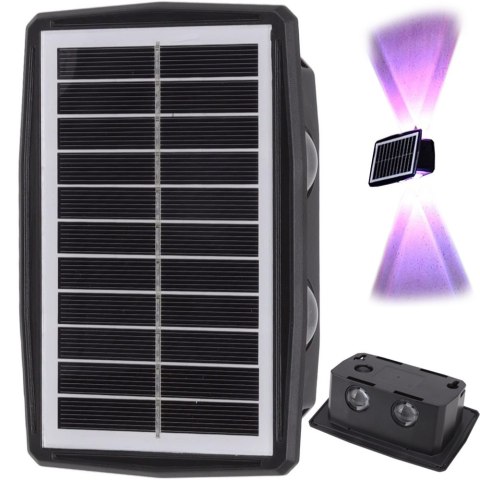 Lampa elewacyjna solarna led z czujnikiem zmierzchu naścienna kinkiet Lampa elewacyjna solarna led z czujnikiem zmierzchu naścienna kinkiet