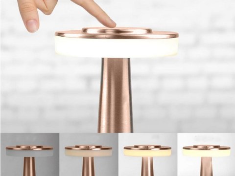 Lampka nocna stołowa dotykowa lampa 3 stopniowa do sypialni bezprzewodowa Lampka nocna stołowa dotykowa lampa 3 stopniowa do sypialni bezprzewodowa