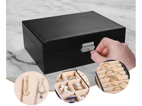 Szkatułka organizer kasetka kuferek na biżuterię elegancka kluczyk pudełko Szkatułka organizer kasetka kuferek na biżuterię elegancka kluczyk pudełko