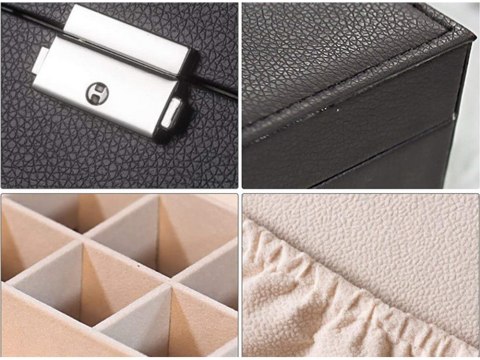 Szkatułka organizer kasetka kuferek na biżuterię elegancka kluczyk pudełko Szkatułka organizer kasetka kuferek na biżuterię elegancka kluczyk pudełko