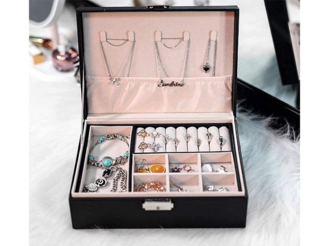 Szkatułka organizer kasetka kuferek na biżuterię elegancka kluczyk pudełko Szkatułka organizer kasetka kuferek na biżuterię elegancka kluczyk pudełko