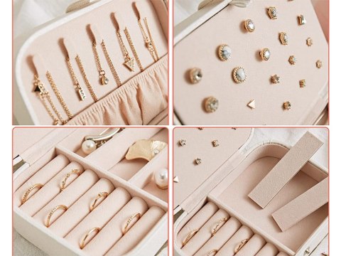 Szkatułka organizer kasetka kuferek na biżuterię elegancka pojemna pudełko Szkatułka organizer kasetka kuferek na biżuterię elegancka pojemna pudełko