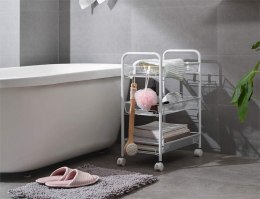 Półka łazienkowa kuchenna szafka na kółkach regał metalowa trzy poziomy 3