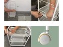 Półka łazienkowa kuchenna szafka na kółkach regał metalowa trzy poziomy 3