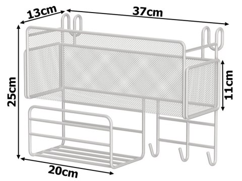Półka organizer kuchenny pojemnik wiszący loft wisząca 3 x haczyki uchwyty Półka organizer kuchenny pojemnik wiszący loft wisząca 3 x haczyki uchwyty
