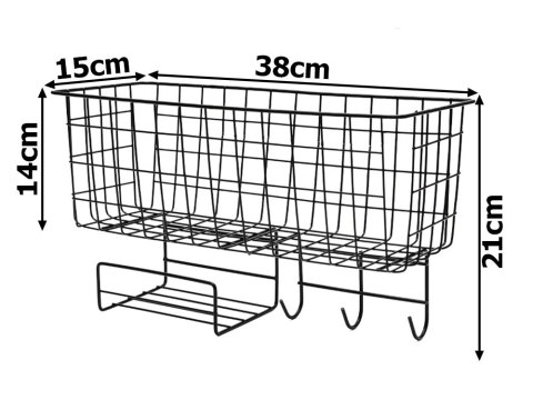 Półka organizer kuchenny pojemnik wiszący loft wisząca 3 x haczyki uchwyty Półka organizer kuchenny pojemnik wiszący loft wisząca 3 x haczyki uchwyty