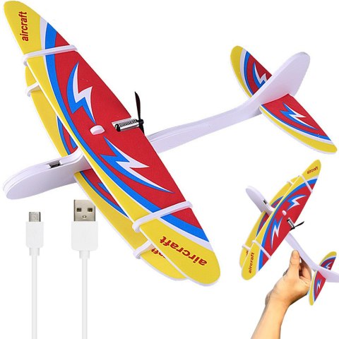 Samolot styropianowy latający piankowy usb silnik szybowiec rzutka lekki Samolot styropianowy latający piankowy usb silnik szybowiec rzutka lekki