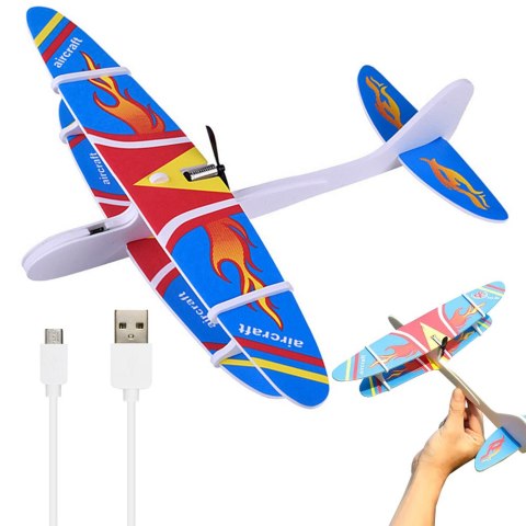 Samolot styropianowy latający piankowy usb silnik szybowiec rzutka lekki Samolot styropianowy latający piankowy usb silnik szybowiec rzutka lekki