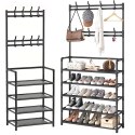 Wieszak stojący metalowy 5 poziomów na ubrania buty torebki loft garderoba