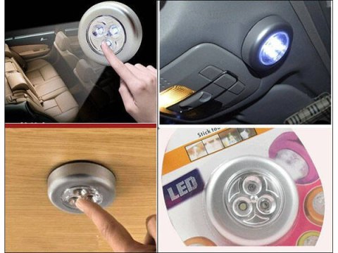 Lampka dotykowa bezprzewodowa samoprzylepna stick touch 3 led do szafy Lampka dotykowa bezprzewodowa samoprzylepna stick touch 3 led do szafy