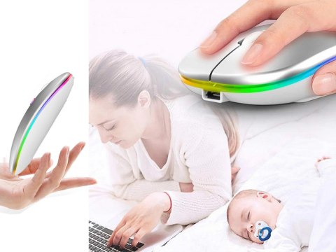 Mysz myszka optyczna bezprzewodowa slim 2,4 ghz bluetooth do laptopa pc Mysz myszka optyczna bezprzewodowa slim 2,4 ghz bluetooth do laptopa pc