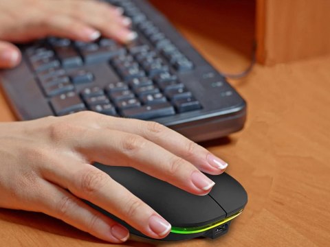 Mysz myszka optyczna bezprzewodowa slim 2,4 ghz bluetooth do laptopa pc Mysz myszka optyczna bezprzewodowa slim 2,4 ghz bluetooth do laptopa pc