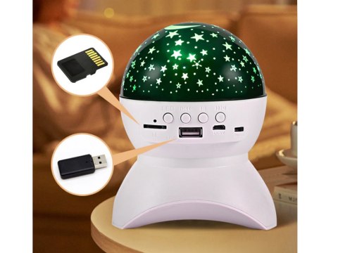Projektor gwiazd lampka nocna nieba star led głośnik bluetooth usb rzutnik Projektor gwiazd lampka nocna nieba star led głośnik bluetooth usb rzutnik