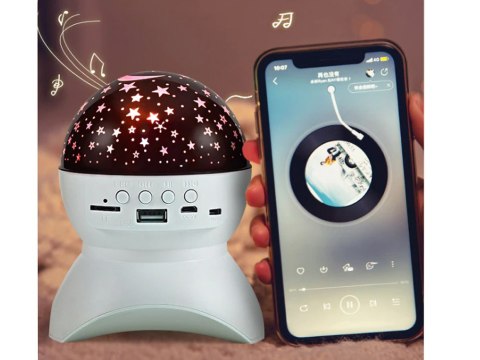 Projektor gwiazd lampka nocna nieba star led głośnik bluetooth usb rzutnik Projektor gwiazd lampka nocna nieba star led głośnik bluetooth usb rzutnik