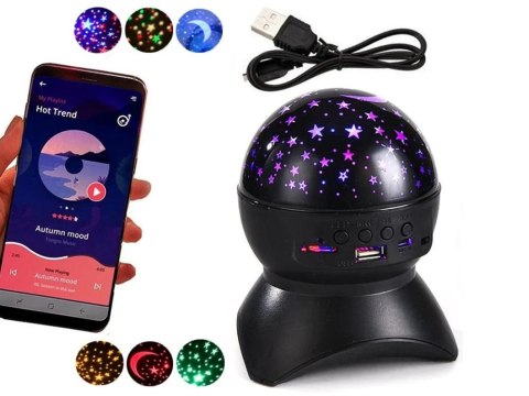 Projektor gwiazd lampka nocna nieba star led głośnik bluetooth usb rzutnik Projektor gwiazd lampka nocna nieba star led głośnik bluetooth usb rzutnik