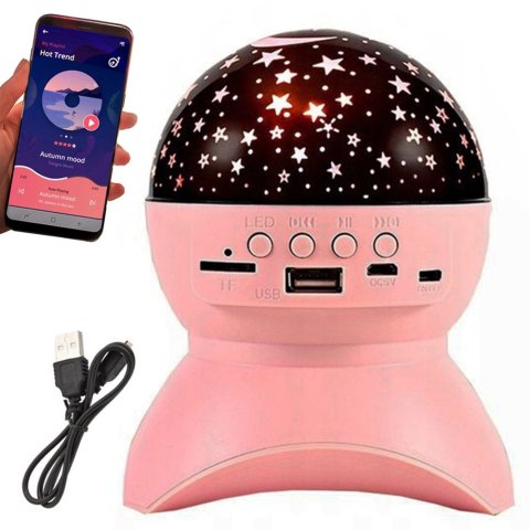 Projektor gwiazd lampka nocna nieba star led głośnik bluetooth usb rzutnik Projektor gwiazd lampka nocna nieba star led głośnik bluetooth usb rzutnik