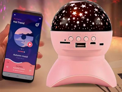 Projektor gwiazd lampka nocna nieba star led głośnik bluetooth usb rzutnik Projektor gwiazd lampka nocna nieba star led głośnik bluetooth usb rzutnik