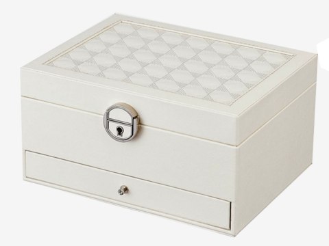 Szkatułka na biżuterię organizer pudełko lustro kuferek etui pojemny box Szkatułka na biżuterię organizer pudełko lustro kuferek etui pojemny box